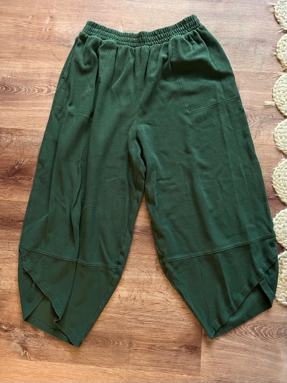 Free People FP Beach Pants Size Large RT $78 Forest Green